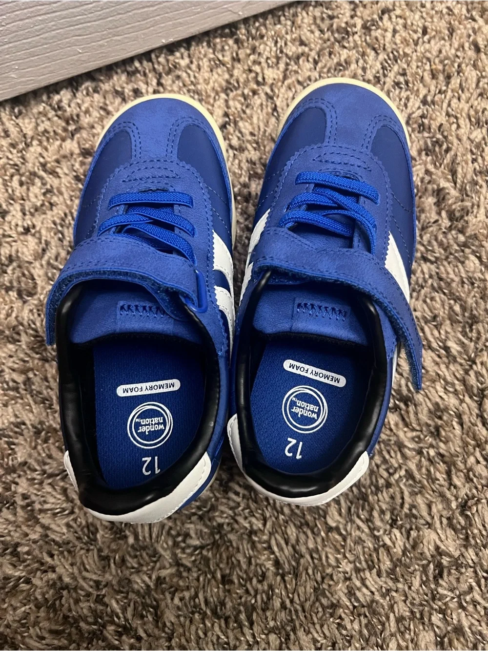 wonder nation Royal Blue Kids Sneakers with White Accent